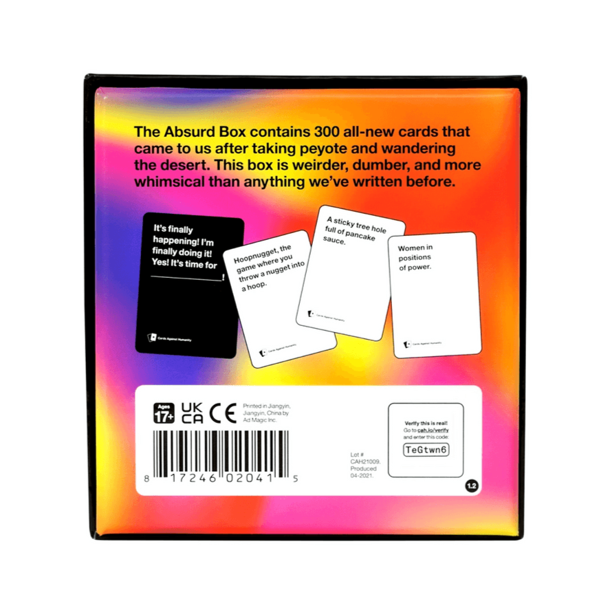 Zabavna družabna igra Cards Against Humanity Absurd Box angleška izdaja