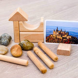 družabna igra Pictures slovenska izdaja pravi junak rekvizit lesene kocke components wooden building blocks board game