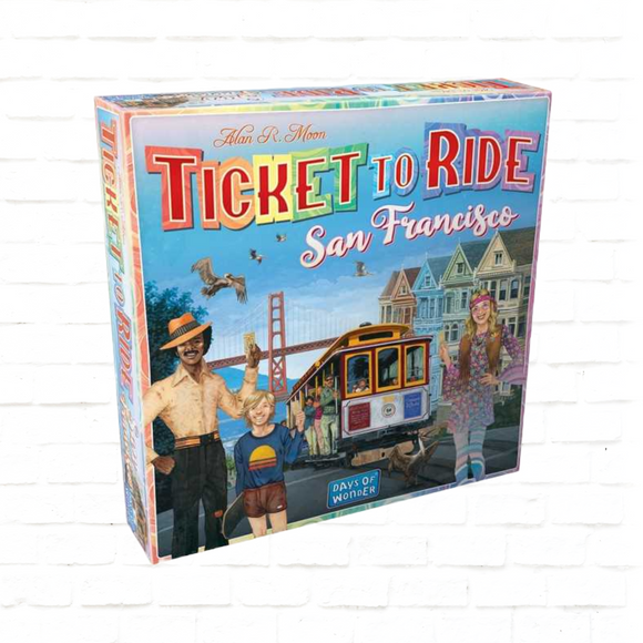 Days of Wonders Ticket to Ride San Francisco angleška izdaja - Razburljiva namizna igra za družinske večere - Zabavna strategija za starosti 8+ let, 10-15 min, 2-4 igralcev