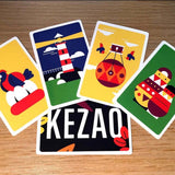 Laboludic Kezao večjezična izdaja – Hitra igra ujemanja barv s kartami – Družinska igra s kartami za 6+, 20 minut, 2–5 igralcev, vključuje slovenska pravila