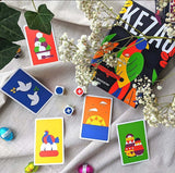 Laboludic Kezao večjezična izdaja – Hitra igra ujemanja barv s kartami – Družinska igra s kartami za 6+, 20 minut, 2–5 igralcev, vključuje slovenska pravila