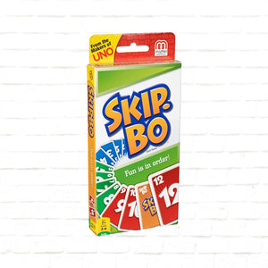 Mattel Skip-Bo večjezična izdaja - Strateška družabna igra primerna za družinska srečanja-  za 7+ let, 20 min, za 2-6 igralcev