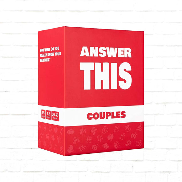 The World Game Answer This Couples angleška izdaja - Krepitev odnosa z zabavnimi vprašanji - Privlačna družabna igra za 17+ let, 20-40 min, 2-6 igralcev