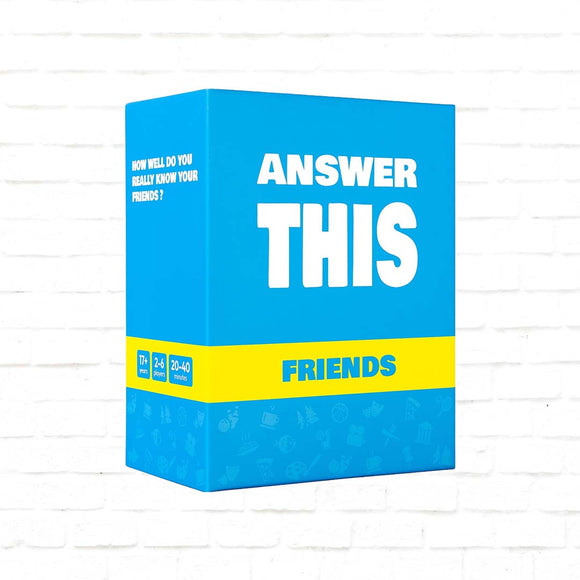 The World Game Answer This Friends angleška izdaja - Zabavna igra za krepitev prijateljstev - Privlačna kviz igra za 17+ let - 20-40 min, 2-6 igralcev