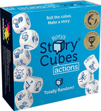 Zygomatic družabna igra s kockami Rory's Story Cubes Actions naslovnica slovensko-hrvaške-srbske izdaje namizne igre za vso družino