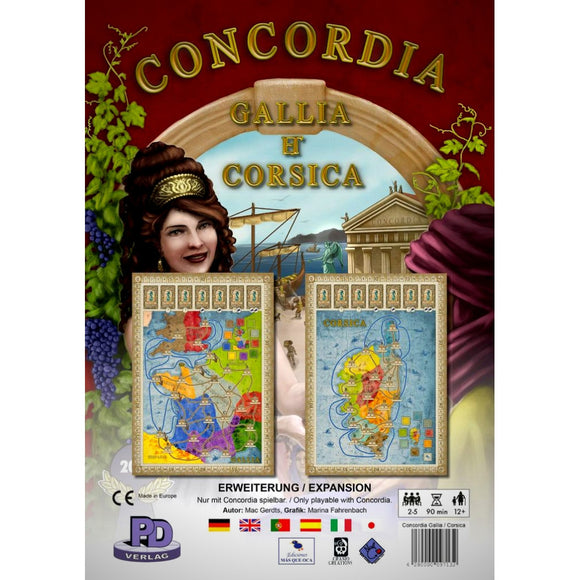 Concordia Gallia Corsica Cover Družabna igra Board Game Pravi Junak