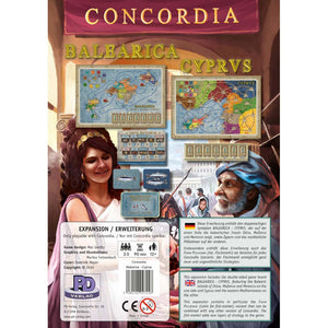 strateška družabna igra Concordia Balearica Cyprus pravi junak  naslovnica cover board game