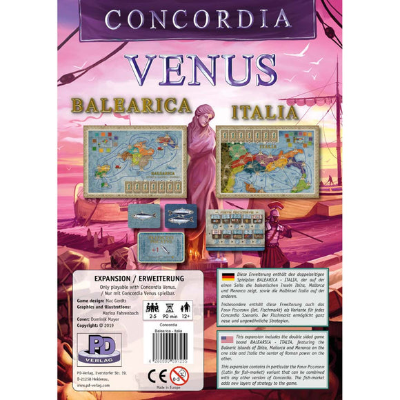 strateška družabna igra Concordia Venus Balearica Italia pravi junak naslovnica cover board game
