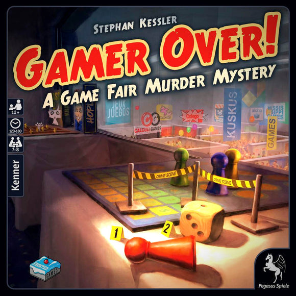 Družabna igra Gamer Over! A Game Fair Murder Mystery Board Game Cover Pravi Junak