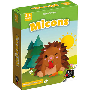 družabna igra s kartami gigamic micons slovenska izdaja škatla naslovnica box cover card game