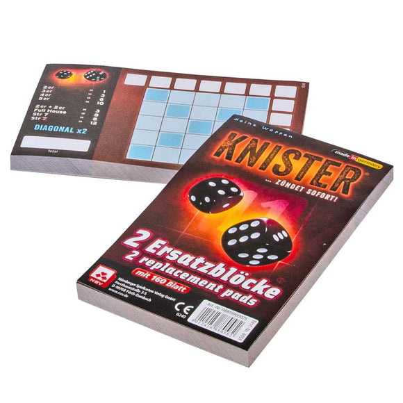 družabna igra s kockami knister dice poker dodatni listki replacement sheets dice games 