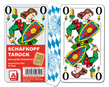 NSV Igralne karte Schafkopf nemška izdaja - Priljubljena bavarska družabna igra s kartami 