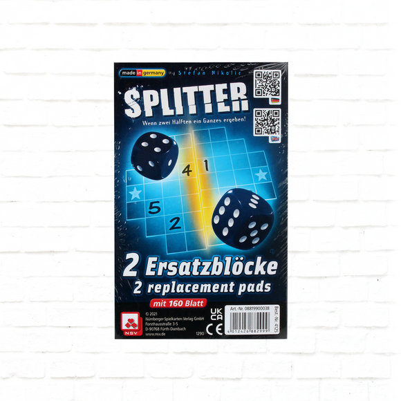 NSV družabna igra Splitter dodatni listki naslovnica razširitve namizne igre