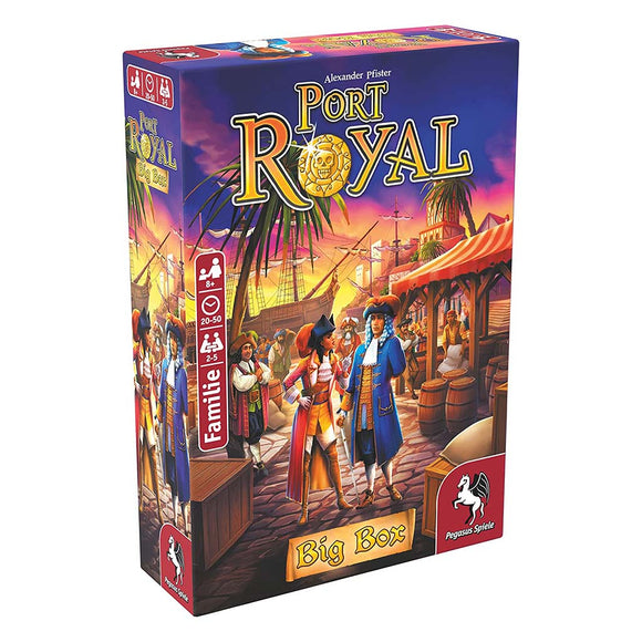 Pegasus Spiele Port Royal Big Box angleška izdaja - Zabavna družabna Igra s kartami, za 8+ let, 25 min, 2-5 igralcev