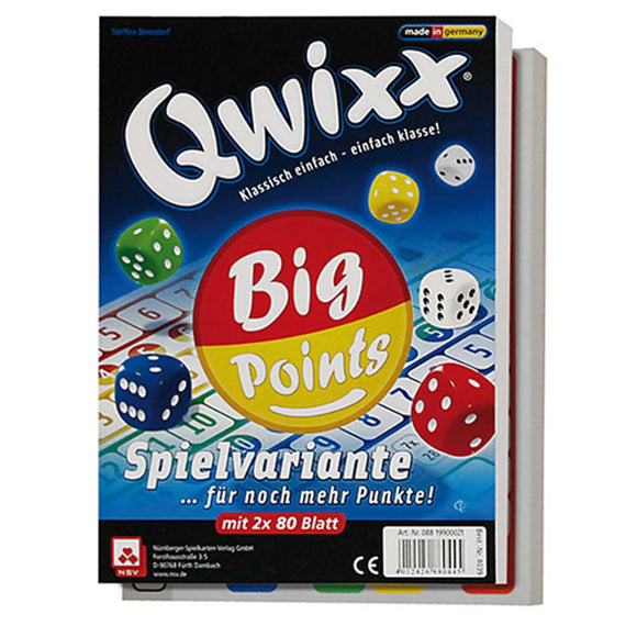 Družabna igra s kockami Qwixx Big Points Board Game Cover Pravi Junak