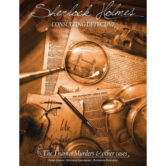Družabna igra Sherlock Holmes Consulting Detective Thames Murders Cover Board Game Pravi Junak